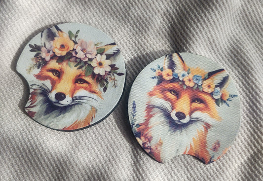 Friendly Fox Car Coaster Set