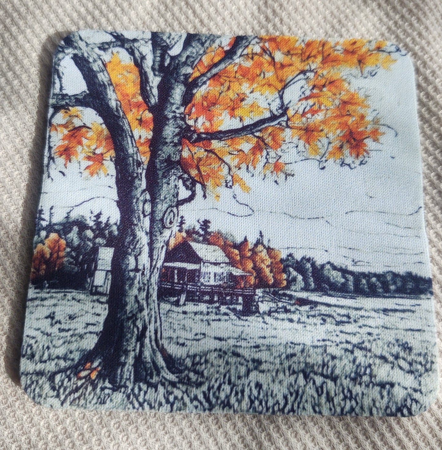 Pen and Ink Fall Farm Coaster Set