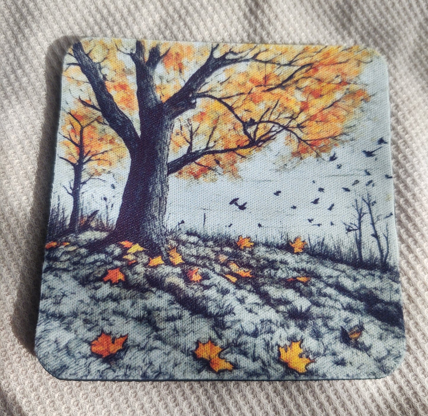 Pen and Ink Fall Farm Coaster Set