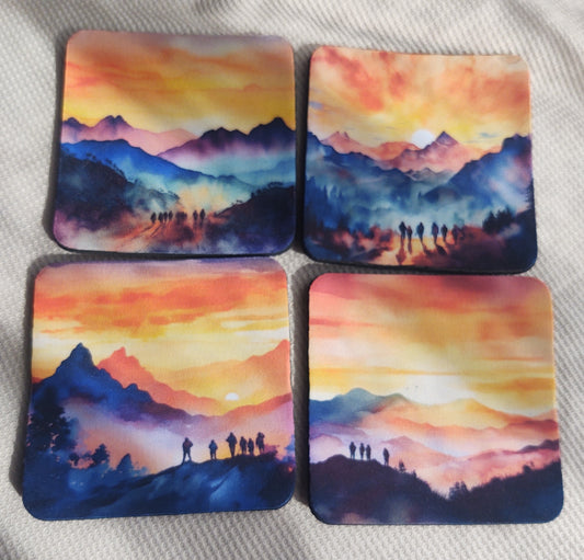 Watercolor Hike Coaster Set