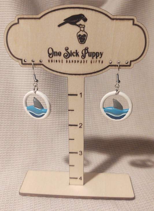 Shark Fin Dangle Earrings