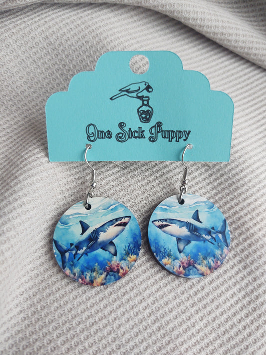 Shark Pendent Earrings