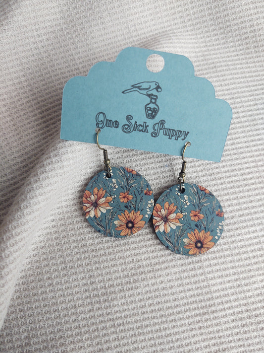 Floral Pendent Earrings