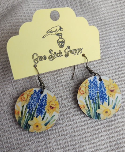 Spring Flower Pendent Earrings
