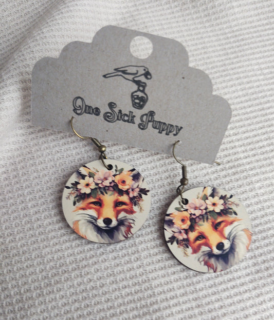 Boho Fox Pendent Earrings