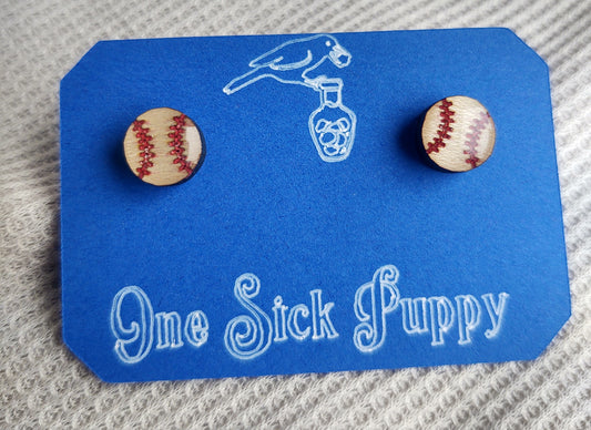 Baseball Stud Earrings
