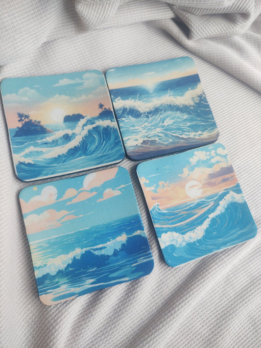 Ocean Waves Coaster Set