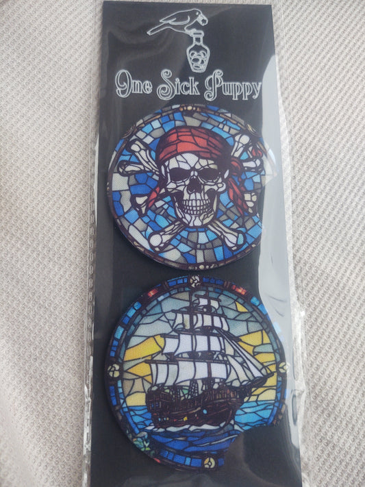 Pirate Pack Car Coaster Set