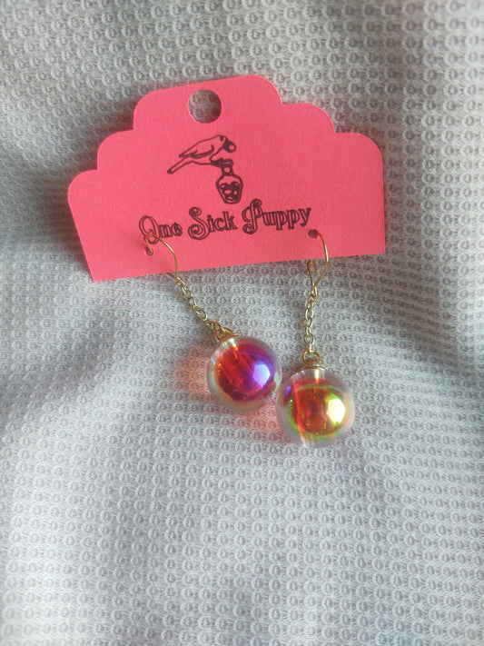 Mirror Ball Dangle Earrings