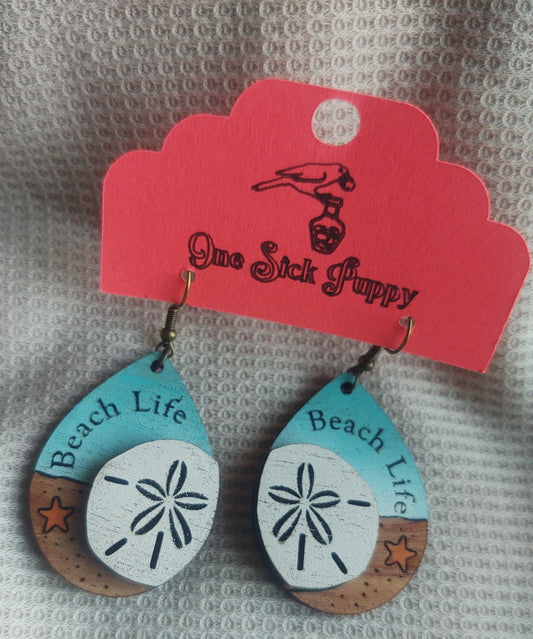 Beach Life Sand Dollar Dangles