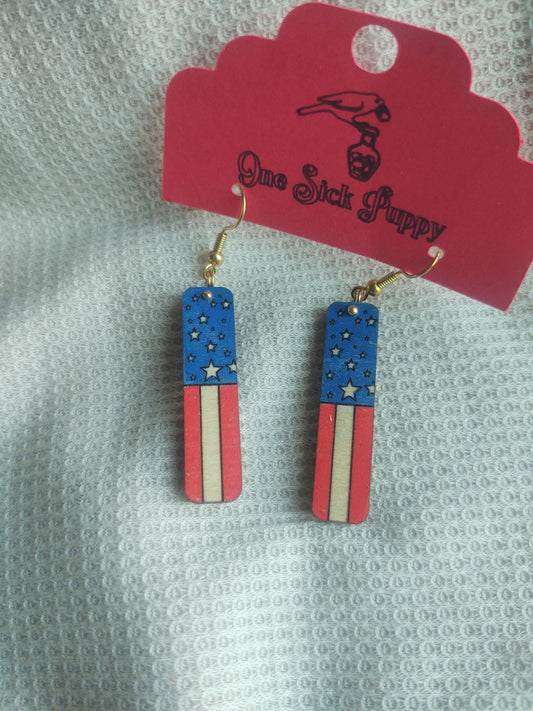 Stars and Stripes Bar Earrings