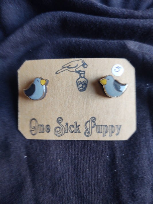 Crow Stud Earrings