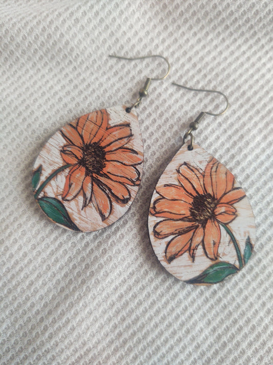 Orange Wild Flower Dangles