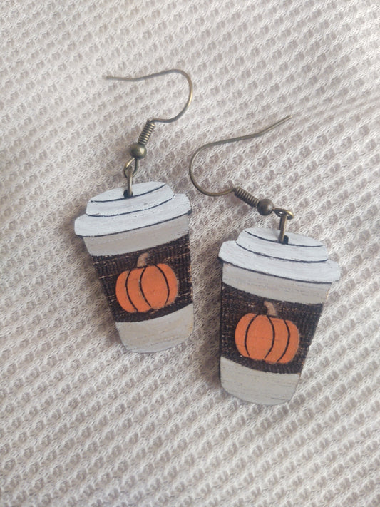 Large Pumpkin Spice Latte Dangles