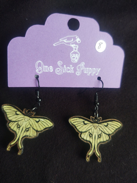 Lunar Moth Dangles