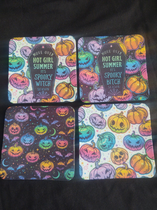 Spooky Witch Season Coaster Set