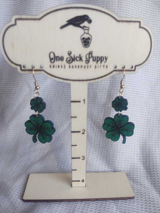 Dangle Shamrock Earrings