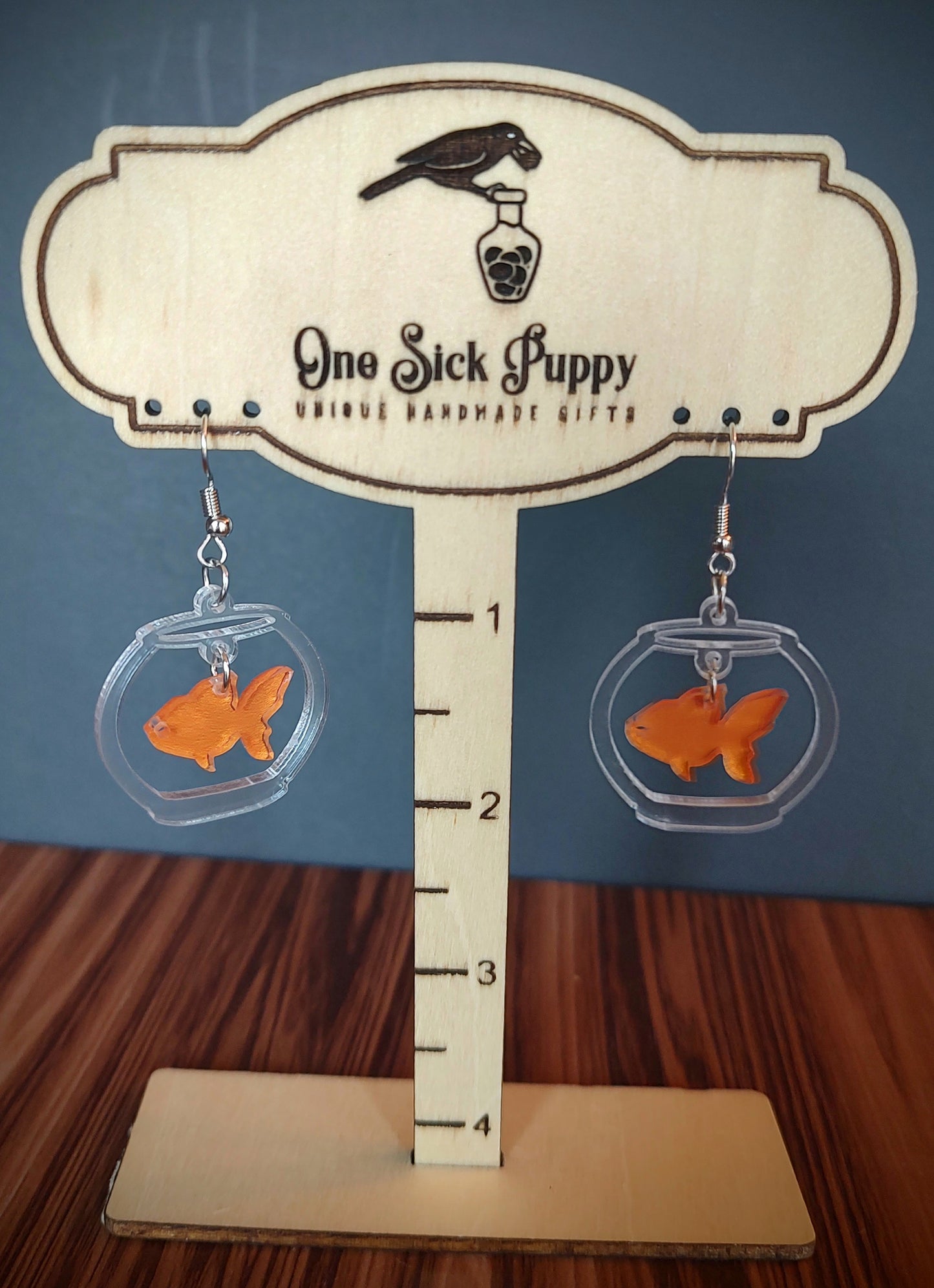 Fish Bowl Dangle Earrings