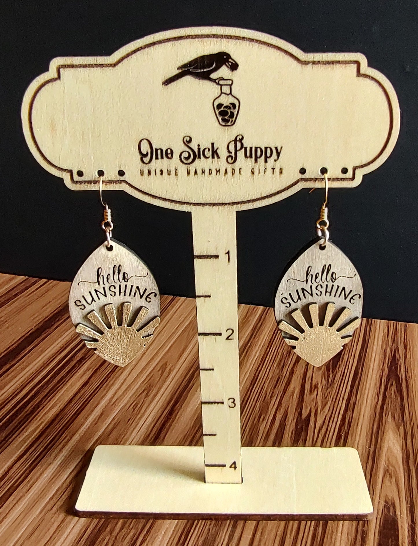 Hello Sunshine Wooden Dangles