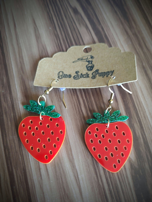 Strawberry Dangle Earrings