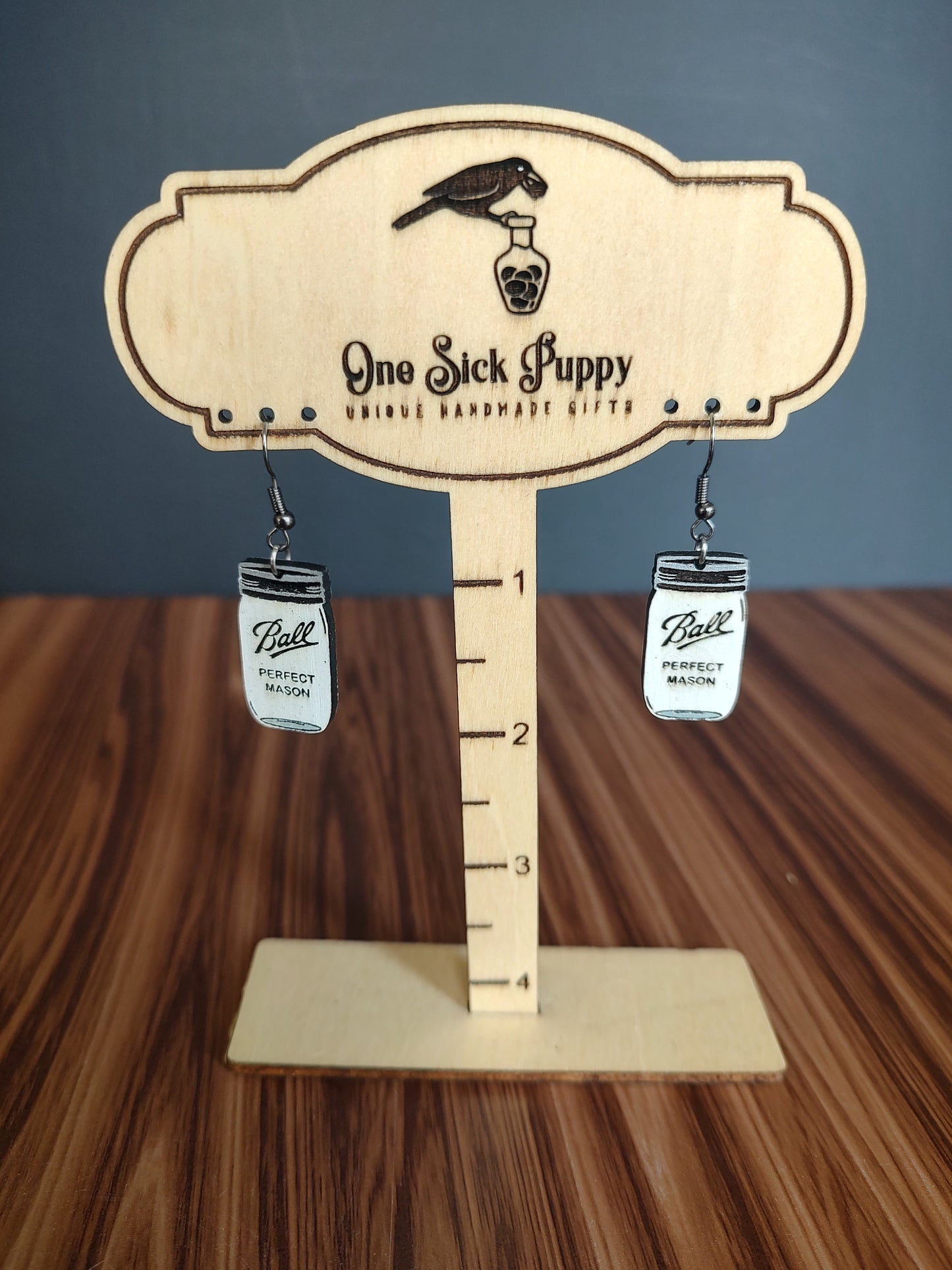 Vintage Ball Jar Dangle Earrings