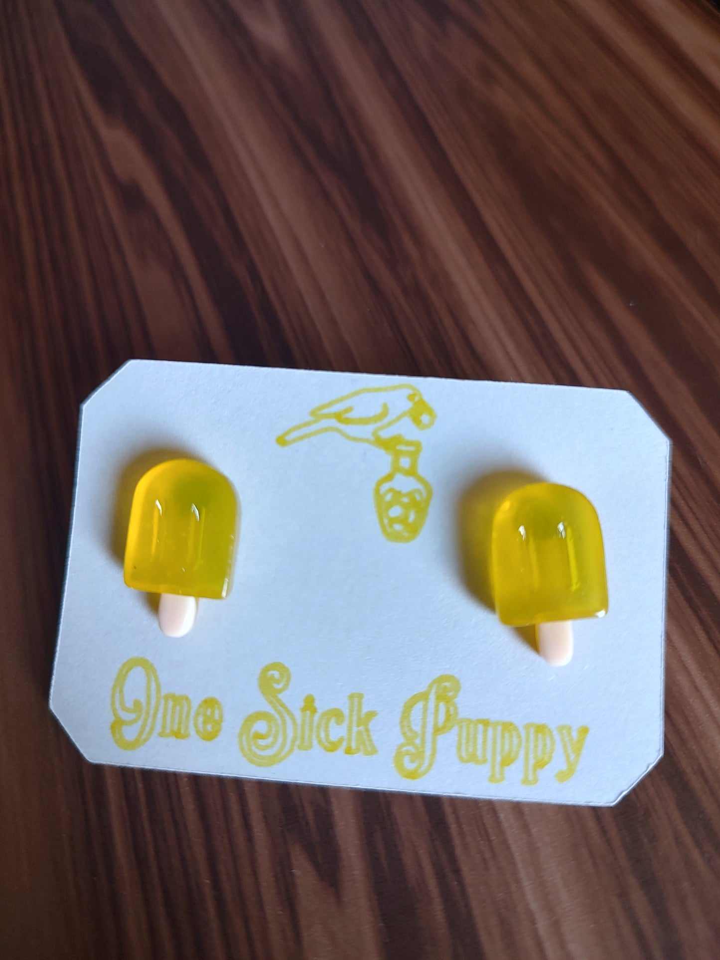 Popsicle stud earrings