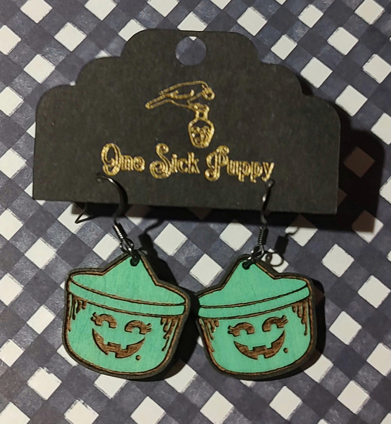 Halloween Bucket Dangle Earrings