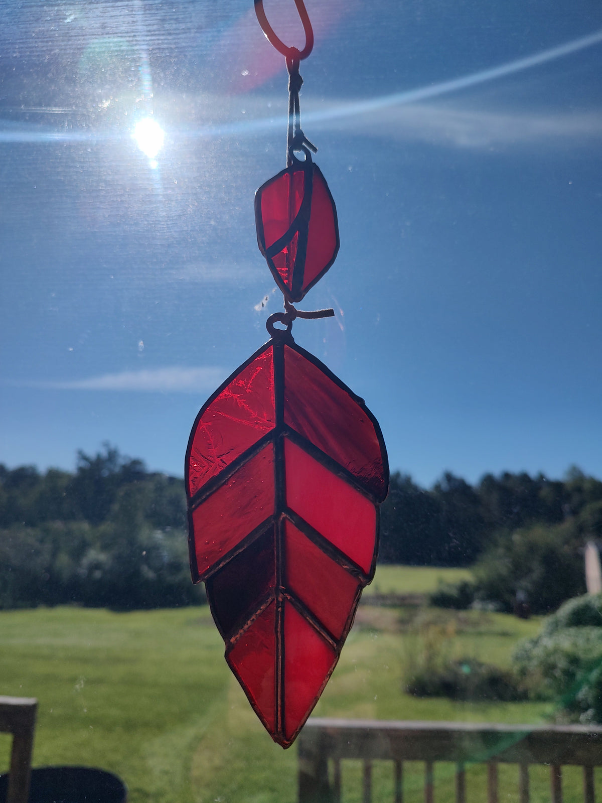 Stained Glass Fall Leaf