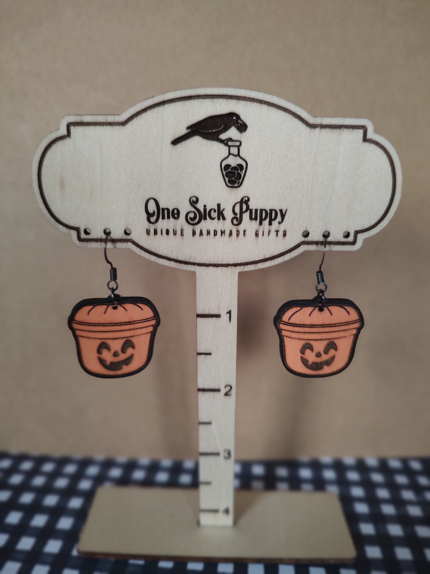 Halloween Bucket Dangle Earrings