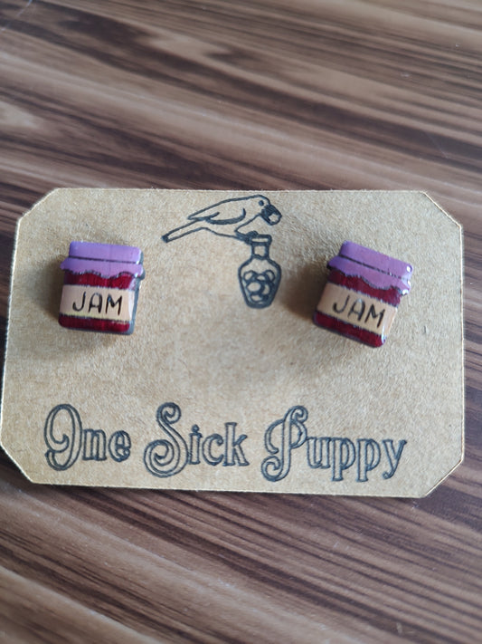 Jam Jar Stud Earrings
