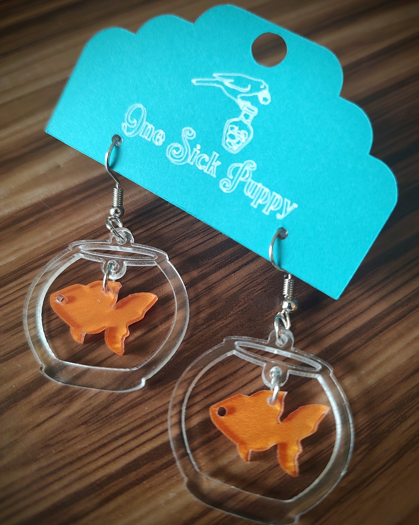 Fish Bowl Dangle Earrings