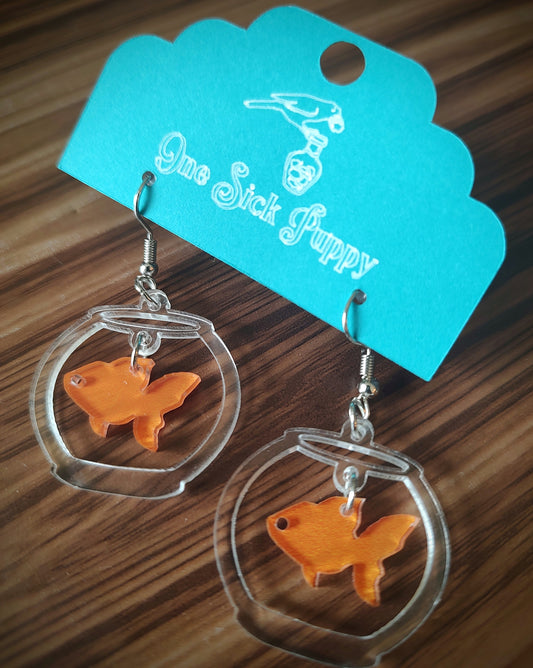 Fish Bowl Dangle Earrings