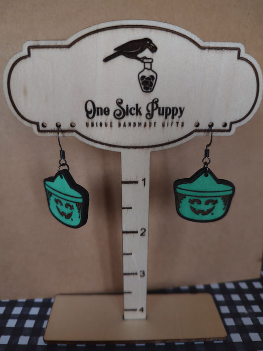 Halloween Bucket Dangle Earrings