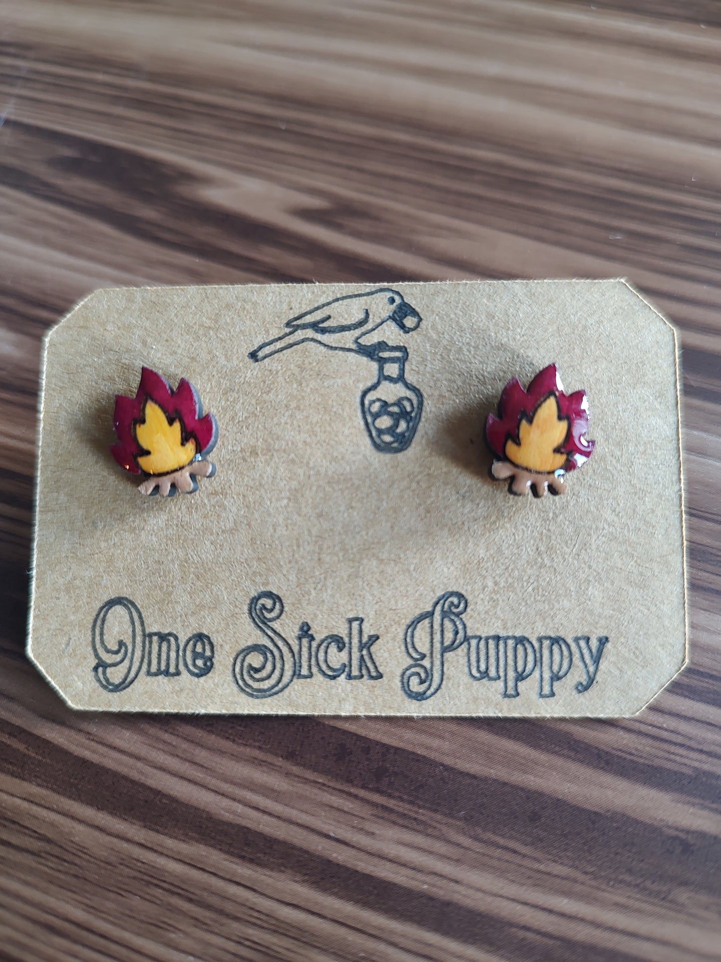 Camp Fire Stud Earrings