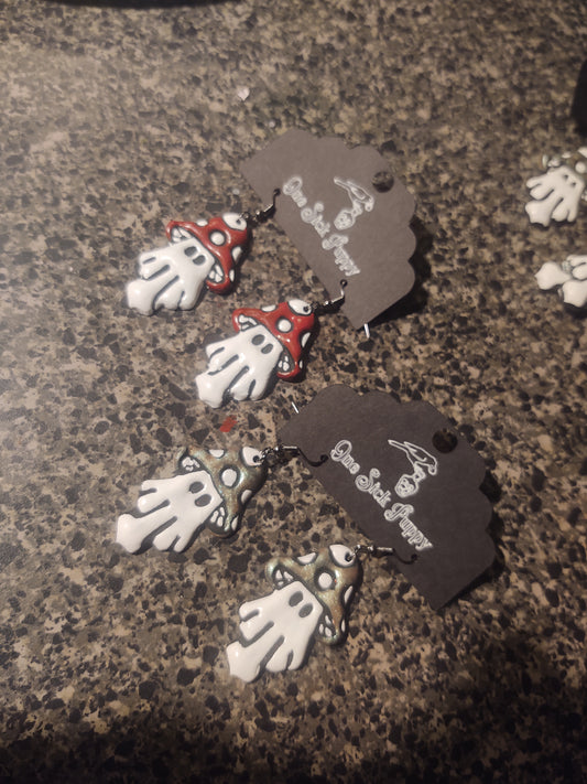 Mushroom Ghost Earrings