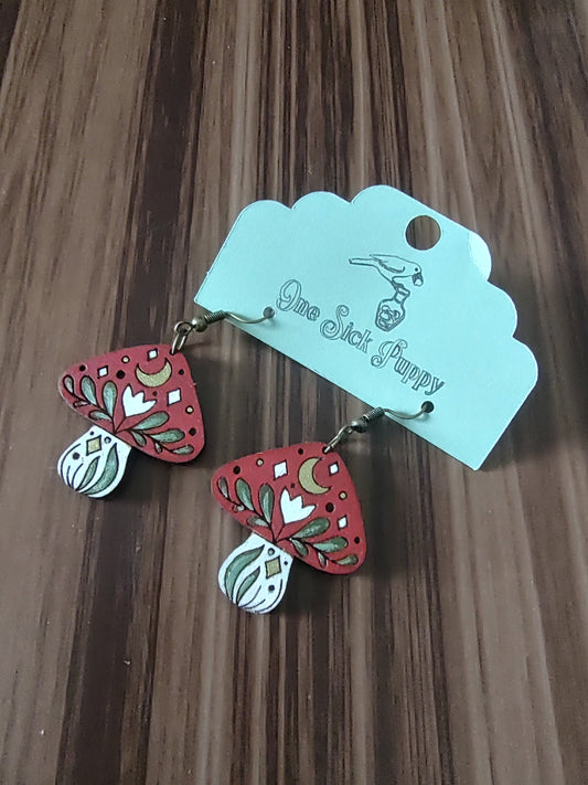 Rustic Mushroom Dangles
