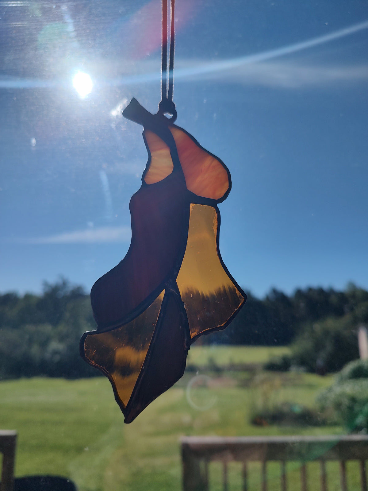 Stained Glass Oak Leaf