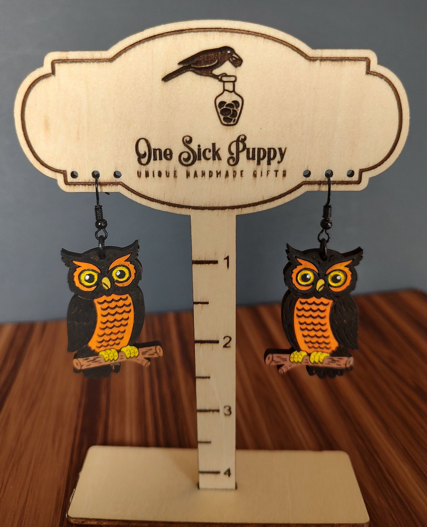 Vintage Owl Dangle Earrings