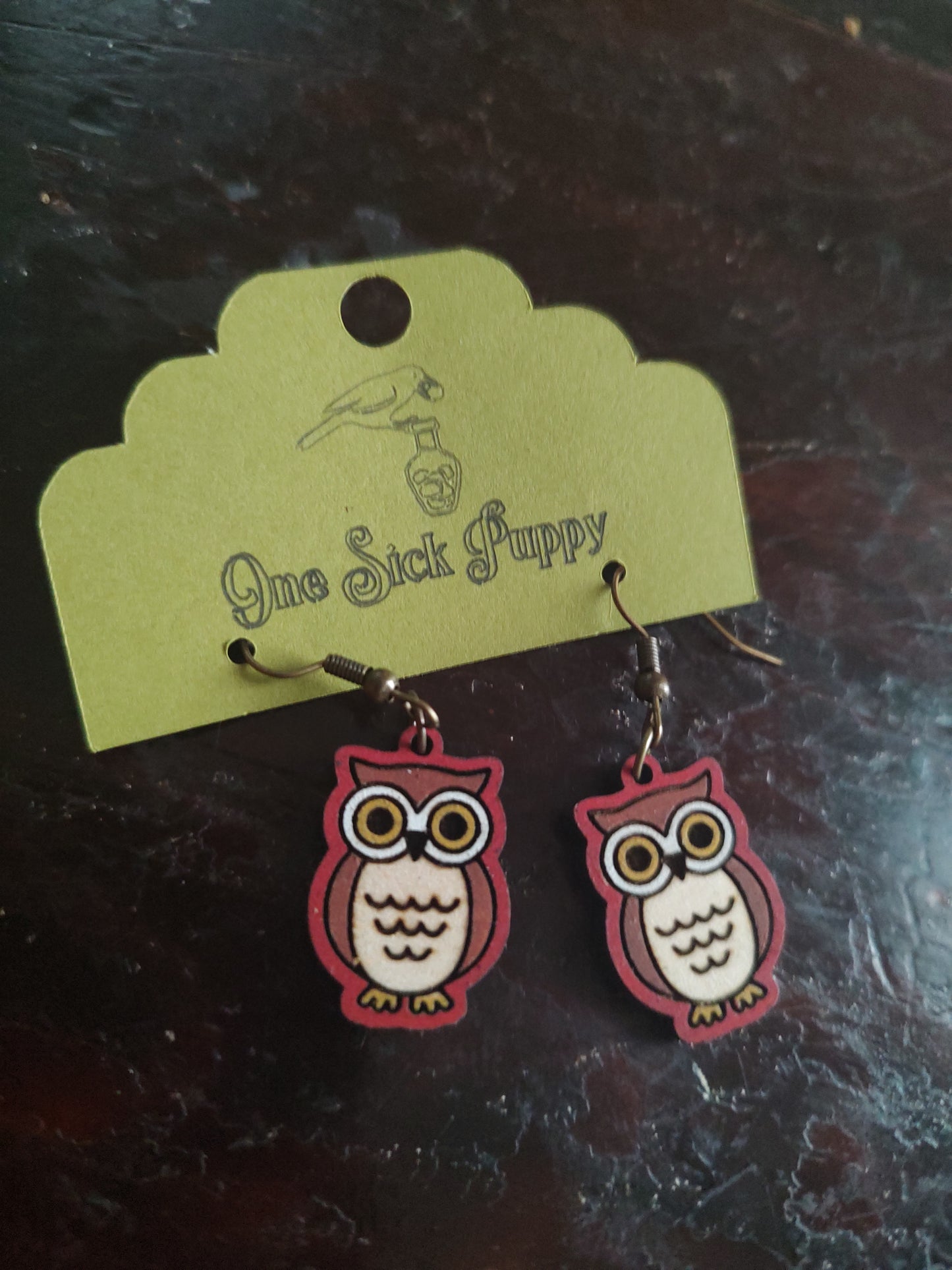 Mini Owl Dangle Earrings