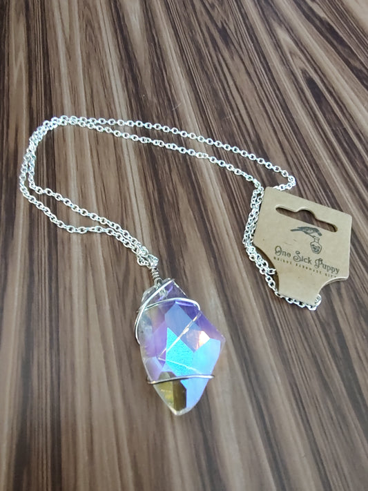 Iridescent Glass Necklace