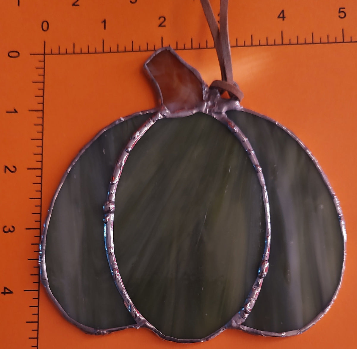 Stained Glass Green Pumpkin