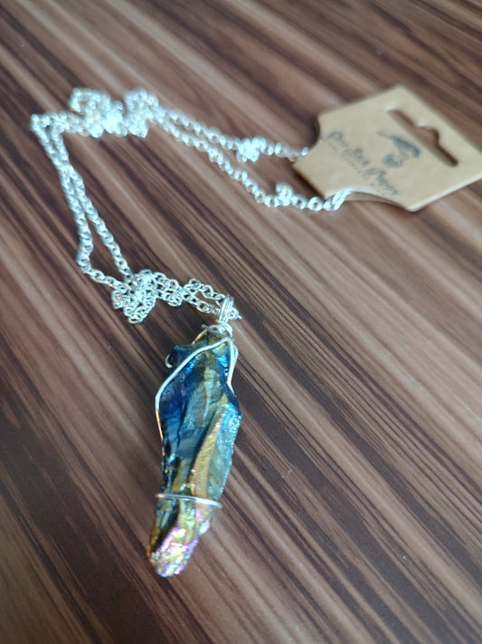 Oil Slick Crystal Necklace