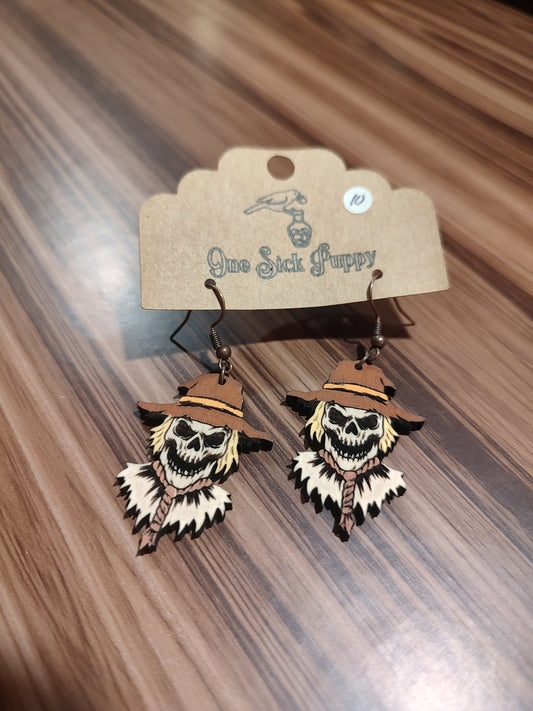 Haunting Scarecrow Dangle Earrings