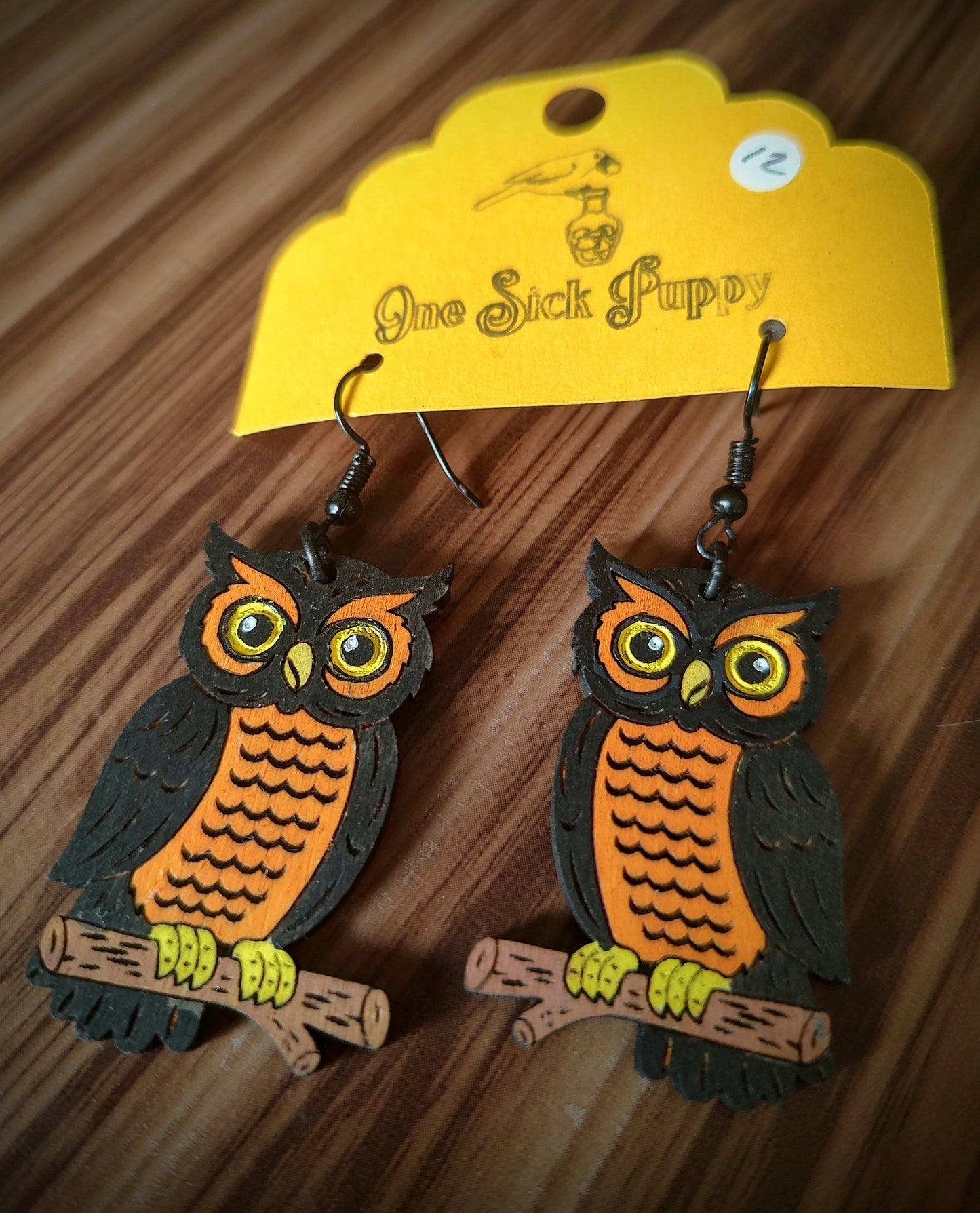 Vintage Owl Dangle Earrings