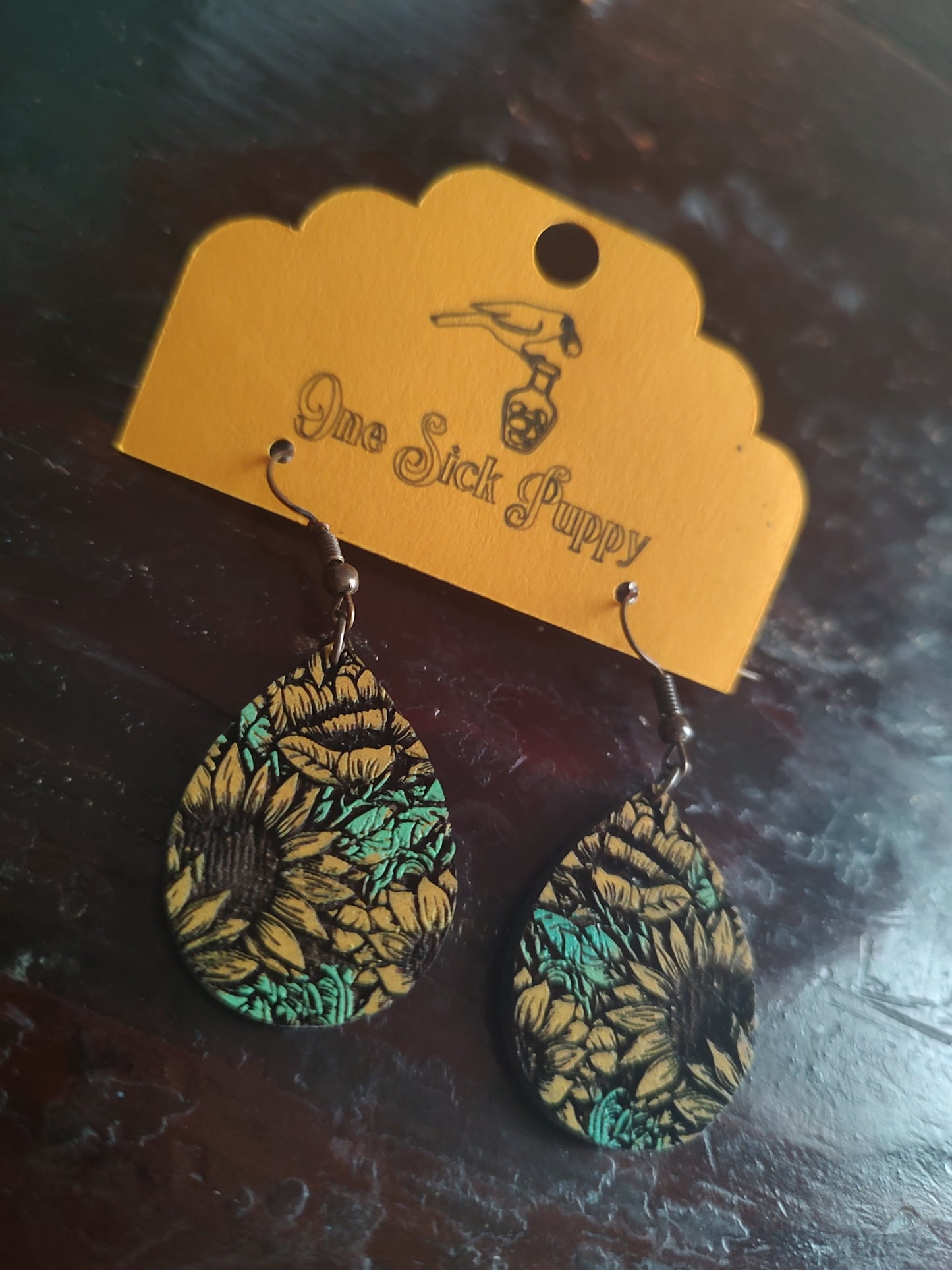 Sunflower Field Dangle Earrings