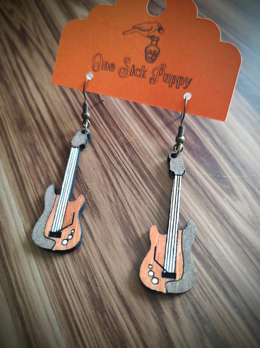 Electric Guitar Dangle Earrings