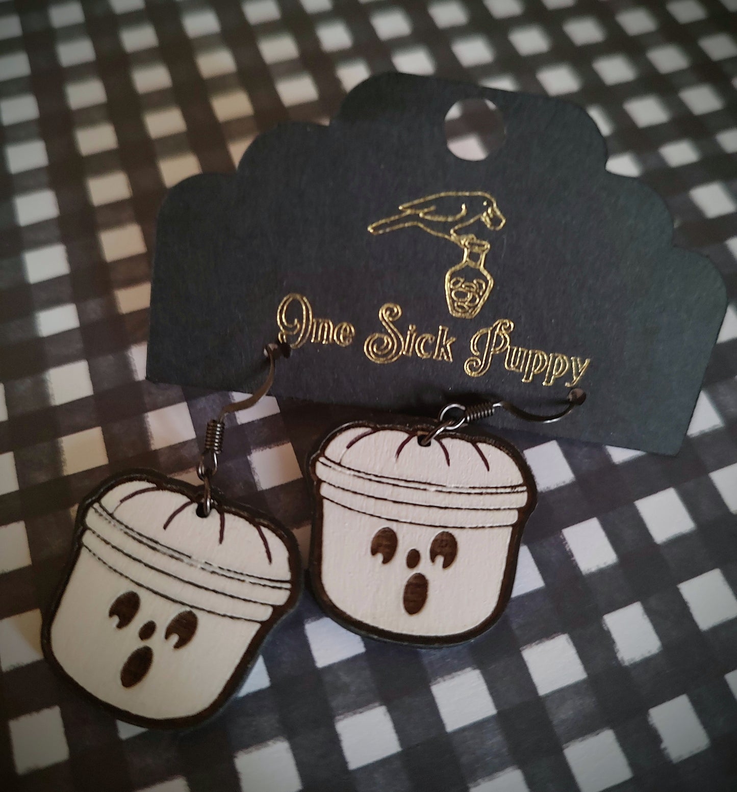 Halloween Bucket Dangle Earrings