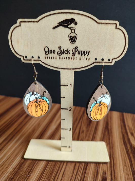 Pumpkin Trio Dangle Earrings